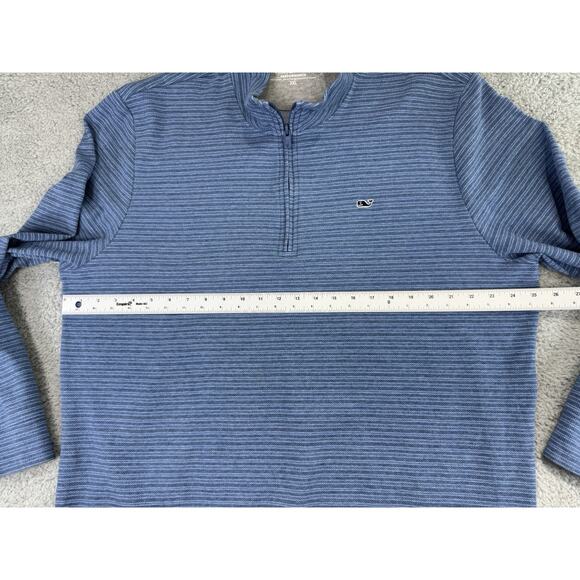Vineyard Vines Performance Jacket Men's 2XL BLUE 1/4 Zip Pullover Stretch - Picture 7 of 11